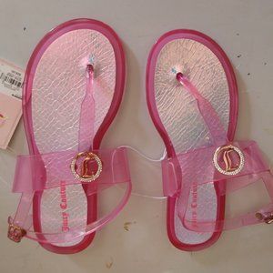 T Strap Jelly Flat Thong Sandals